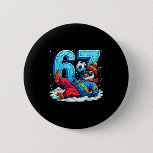 Macaron Rond 5 Cm 67 Cadeau de mème d'hiver drôle de football de pin