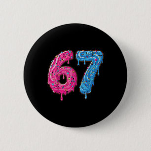 Macaron Rond 5 Cm 67 Costume Six Seven Mème Numéro 6 7 Sur Il Jeunes
