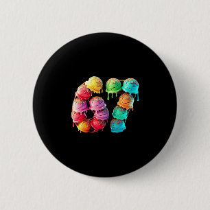 Macaron Rond 5 Cm 67 Cuillère à glace goutte numéro couleur style sp