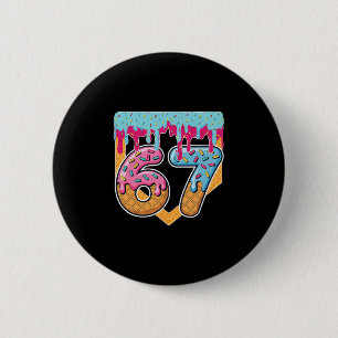 Macaron Rond 5 Cm 67 Glace Dégoulinante Mème Six Sept Argot Gen Alph