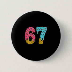 Macaron Rond 5 Cm 67 Glace Dégoulinante Mème Six Sept Jour de Match