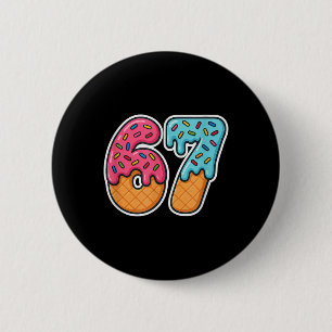 Macaron Rond 5 Cm 67 Glace Meme Drip Six Seven Argot Gen Alpha 