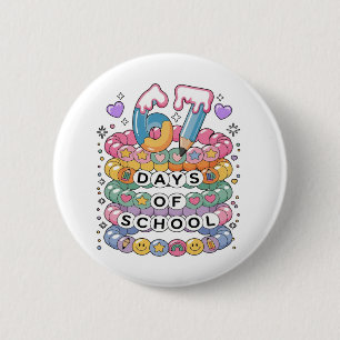 Macaron Rond 5 Cm 67 Jours d'École Professeur Mignon Classe Colorée