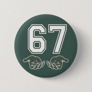 Macaron Rond 5 Cm 67 Main Drôle Six Sept Mème Génération Alpha