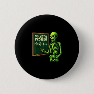 Macaron Rond 5 Cm 67 Math Halloween squelette Meme pour les enseigna