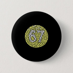 Macaron Rond 5 Cm 67 Meme Caché Tendance Gen Z Alpha Six Seven 6 7