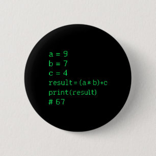Macaron Rond 5 Cm 67 Meme Code Python Résultat Humour Geek Six Sept
