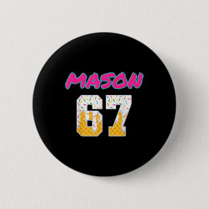 Macaron Rond 5 Cm 67 Mème de baseball argot tendance virale