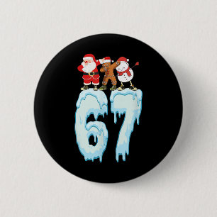 Macaron Rond 5 Cm 67 Meme de Noël 6 7 Nombres Six Sept Enfants Drôle