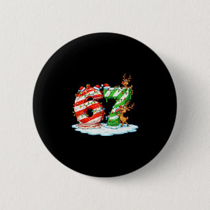 Macaron Rond 5 Cm 67 Meme de Noël 6 7 Nombres Six Sept Génération Z 
