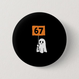Macaron Rond 5 Cm 67 Meme Humour 6-7 Drôle Six Sept Halloween