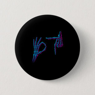 Macaron Rond 5 Cm 67 Meme Main de squelette 6 7 Halloween Six Sept A