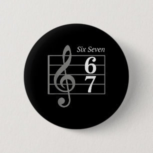 Macaron Rond 5 Cm 67 Meme Musique Argot Musicien Six Sept Drôle De M