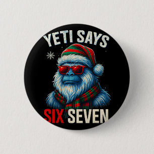 Macaron Rond 5 Cm 67 Meme Noël Bigfoot Drôle Yeti Dit Six Sept