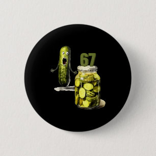 Macaron Rond 5 Cm 67 Meme Pickle Surprise Une Bouteille De Pickles T