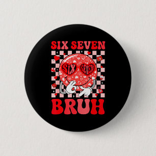 Macaron Rond 5 Cm 67 Meme Six Seven 6 7 Bruh Saint-Valentin Cœur Gar