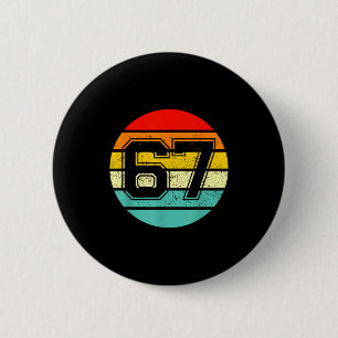 Macaron Rond 5 Cm 67 Meme Six Seven 6 7 Mème Drôle Nombre Vintage