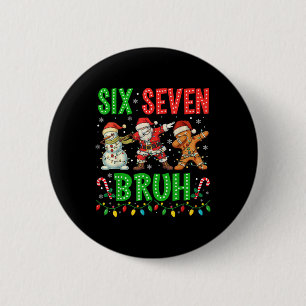 Macaron Rond 5 Cm 67 Meme Six Seven Bruh Dabbing Santa 6 7 Drôle De
