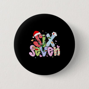 Macaron Rond 5 Cm 67 Meme Six Seven Infirmière Noël Drôle Nursing Wo