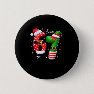 Macaron Rond 5 Cm 67 Meme Six Seven Pour Enfants Femmes Hommes Garço