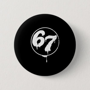 Macaron Rond 5 Cm 67 Meme Six Seven Urne Style Graffiti 