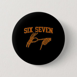 Macaron Rond 5 Cm 67 Meme Squelette Main Halloween Hanté 6 7 Six Se