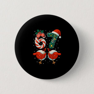 Macaron Rond 5 Cm 67 Noël 6 7 Mème Ski Noël Pyjama d'hiver