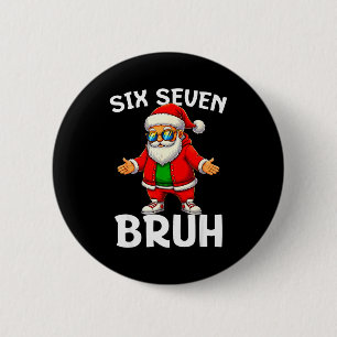 Macaron Rond 5 Cm 67 Noël Drôle Six Sept Mème Brainrot Père Noël K