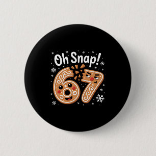 Macaron Rond 5 Cm 67 Noël Oh Snap Bonhomme en pain d'épices 6 7 Meme