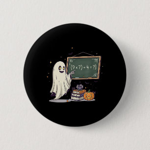 Macaron Rond 5 Cm 67 Prof Halloween Fantôme Six Sept Mème Blague Mat