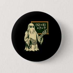 Macaron Rond 5 Cm 67 Professeur Fantôme Halloween Six Sept Mème Brai