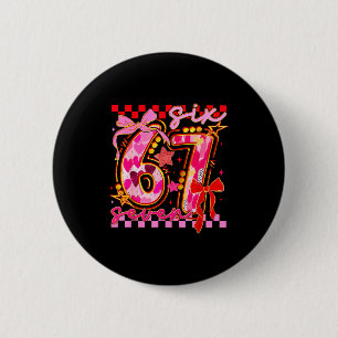 Macaron Rond 5 Cm 67 Saint-Valentin 6 7 Mème Six Sept Fille Enfants 