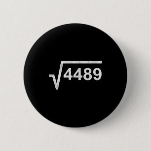 Macaron Rond 5 Cm 67 Six Seven 6-7 Mème Racine Carrée 4489 Argot Mat
