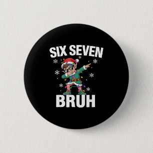 Macaron Rond 5 Cm 67 Six Seven Burh Drôle de Noël 6 7 Meme Hommes Fe