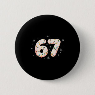 Macaron Rond 5 Cm 67 Six Seven Mème Argot Génération Alpha Lumières