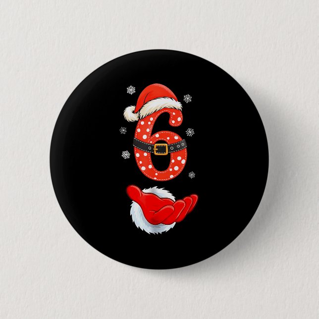 Macaron Rond 5 Cm 67 Six Seven Meme Couple Matching Christmas  (Devant)
