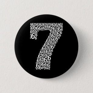 Macaron Rond 5 Cm 67 Soixante-Sept Conception de costume d'Halloween