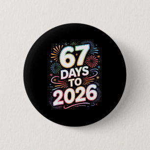 Macaron Rond 5 Cm 6 7 Meme Drôle Nouvel An 67 Jours Avant 2026 Six S