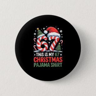 Macaron Rond 5 Cm 6-7 Mème Gen Alpha C'est Mon Pyjama De Noël 67