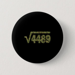 Macaron Rond 5 Cm 6 7 Modèle de l'armée Mème Racine carrée 4489 Argo