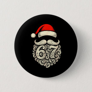 Macaron Rond 5 Cm 6 7 Noël Drôle 67 Père Noël Six Sept Noël B