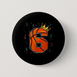 Macaron Rond 5 Cm 6e anniversaire Bysketbyll Grand nombre 6 ans Garç
