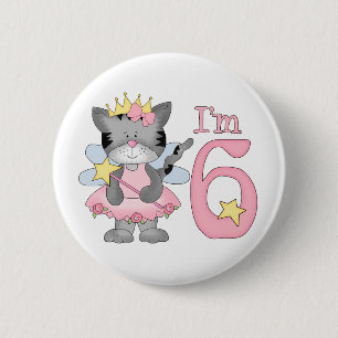 Macaron Rond 5 Cm 6ème anniversaire de princesse Kitty