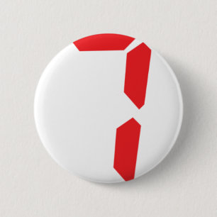 Macaron Rond 5 Cm 7 7 réveil rouge numéro numérique