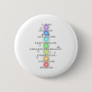 Macaron Rond 5 Cm 7 Chakras S pour les amateurs de Yoga