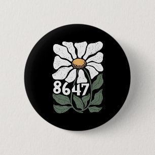 Macaron Rond 5 Cm 8647 Résiste à la marguerite subtile florale Foxtr