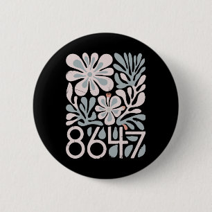 Macaron Rond 5 Cm 8647 Résister Subtil Floral Foxtrot Delta Tango Pr