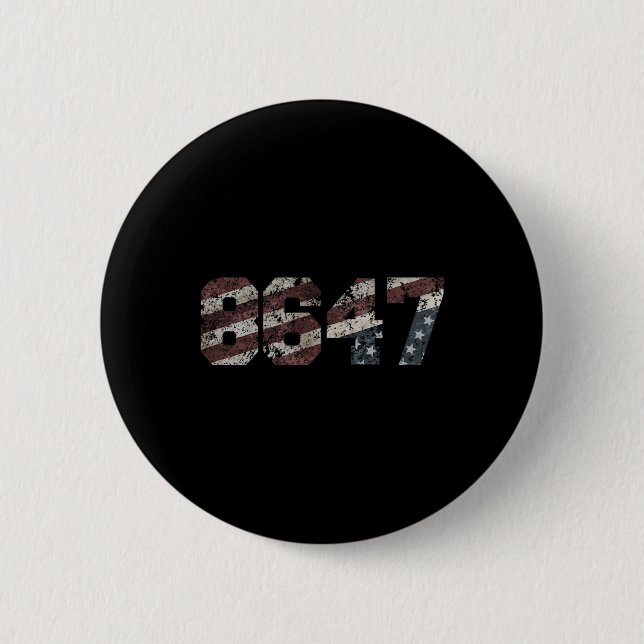 Macaron Rond 5 Cm 8647 Style Drapeau Distressé (Devant)