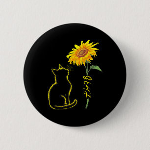 Macaron Rond 5 Cm 8647 Subtil Anti Trump 86 47 Chat Tournesol Floral