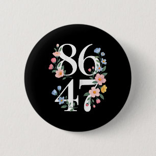Macaron Rond 5 Cm 8647 Subtle Anti Trump Flower Floral Boho Vintage